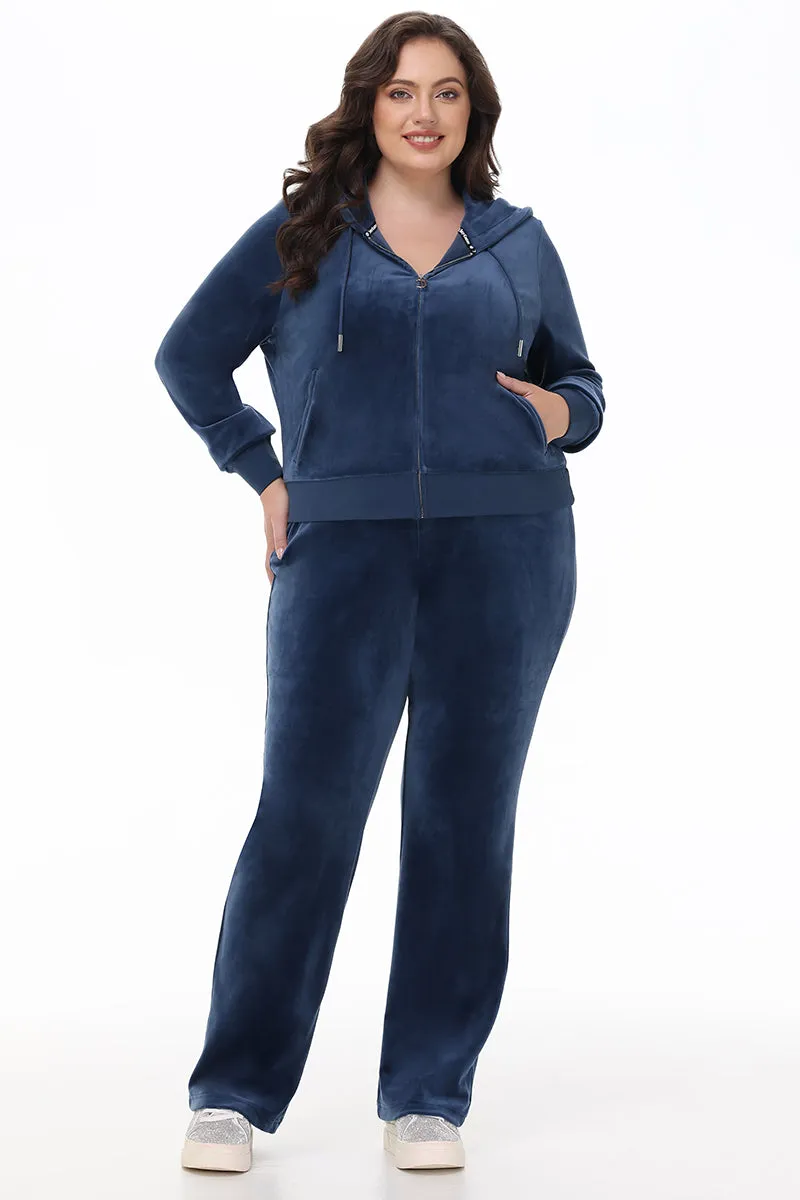 Plus-Size Ombre Big Bling Velour Track Pants by Juicy Couture