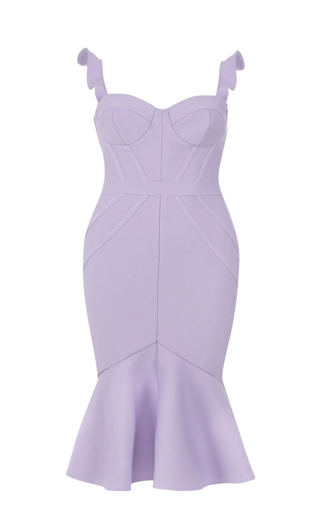 PLUS SIZE RUFFLE TRIM MERMAID HEM BUSTIER MAXI DRESS Gloria Lanvin