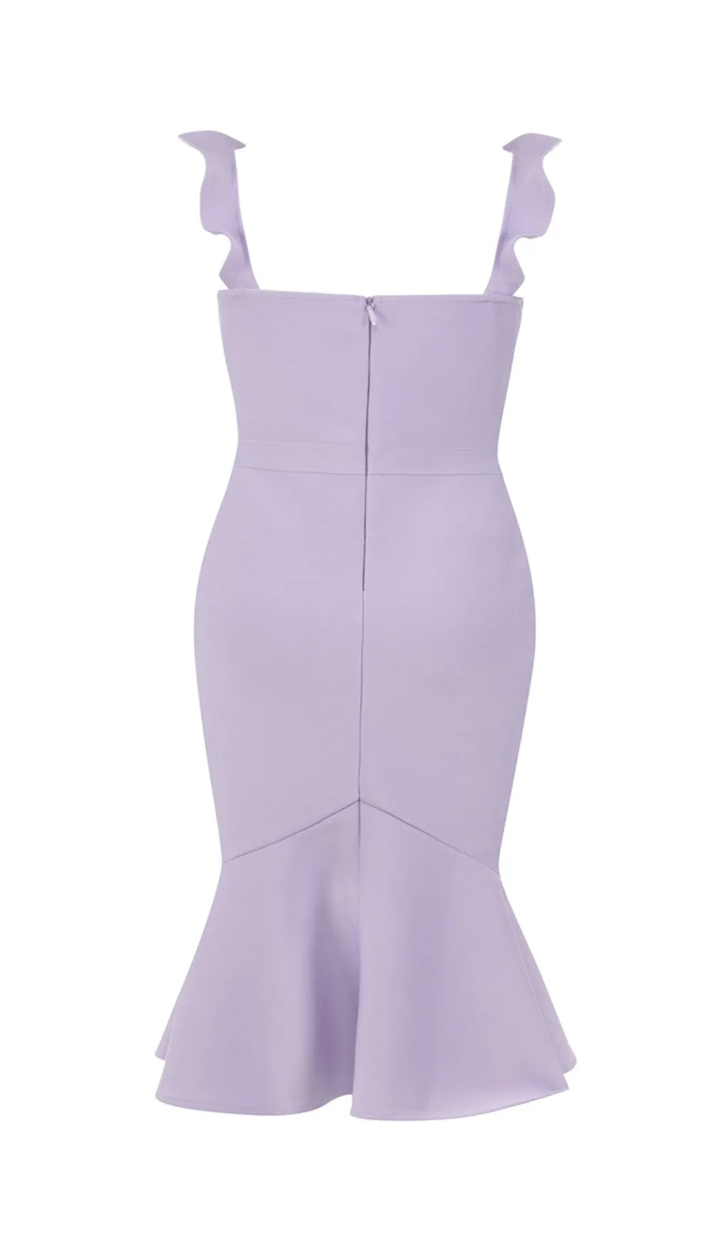 PLUS SIZE RUFFLE TRIM MERMAID HEM BUSTIER MAXI DRESS Gloria Lanvin