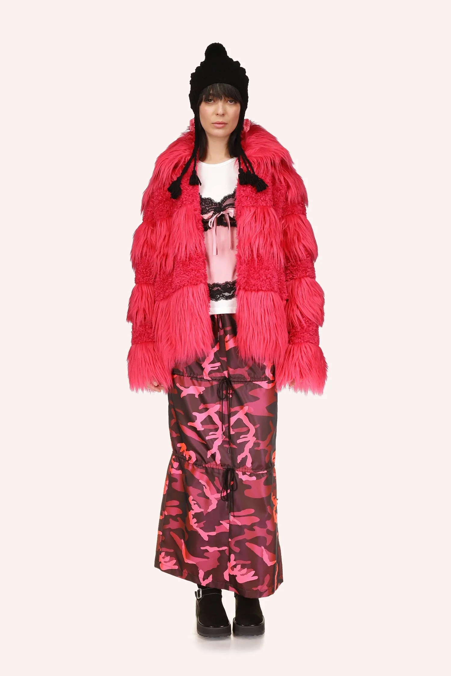 Plush Teddy Zip Jacket Annasui