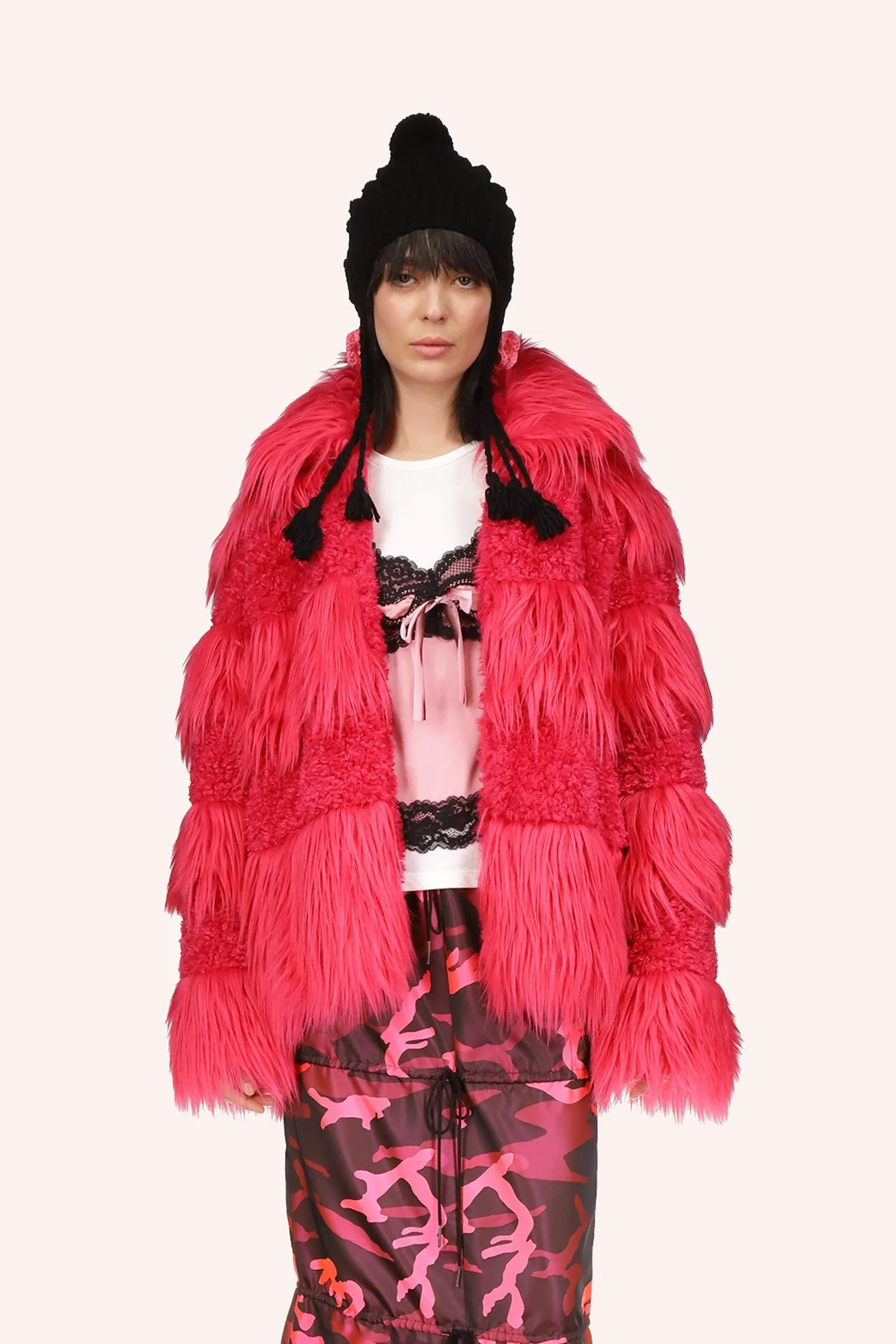 Plush Teddy Zip Jacket Annasui