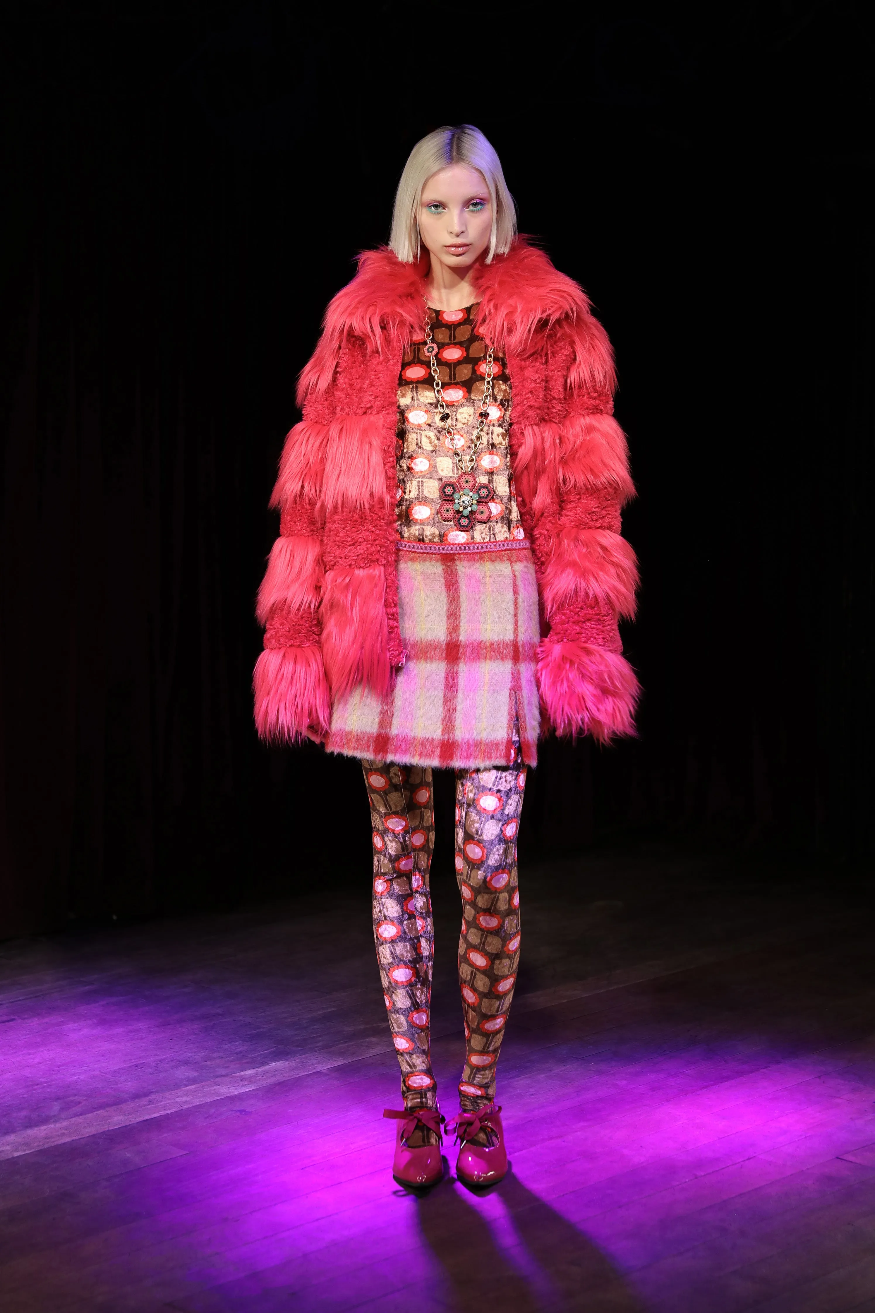 Plush Teddy Zip Jacket Annasui
