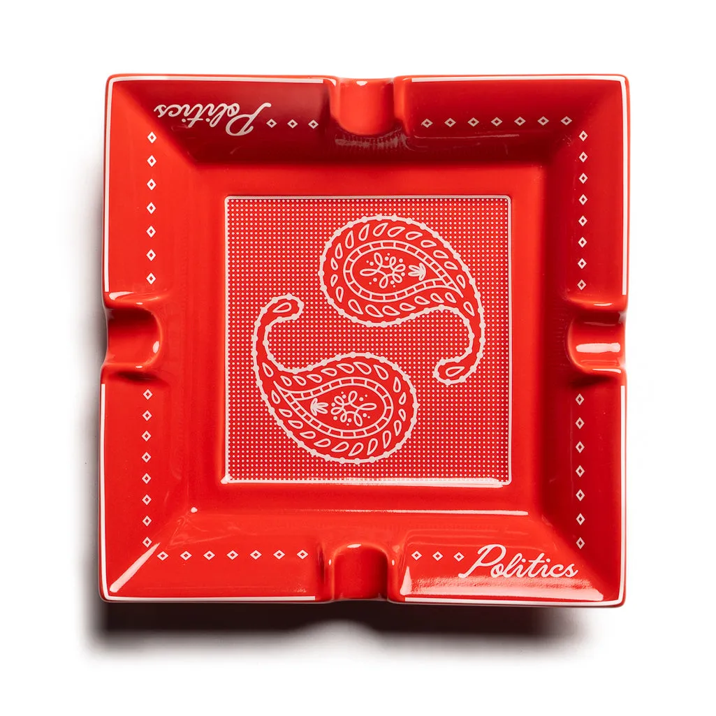 Politics Paisley Tray - Red