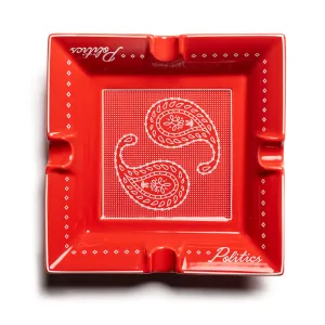 Politics Paisley Tray - Red