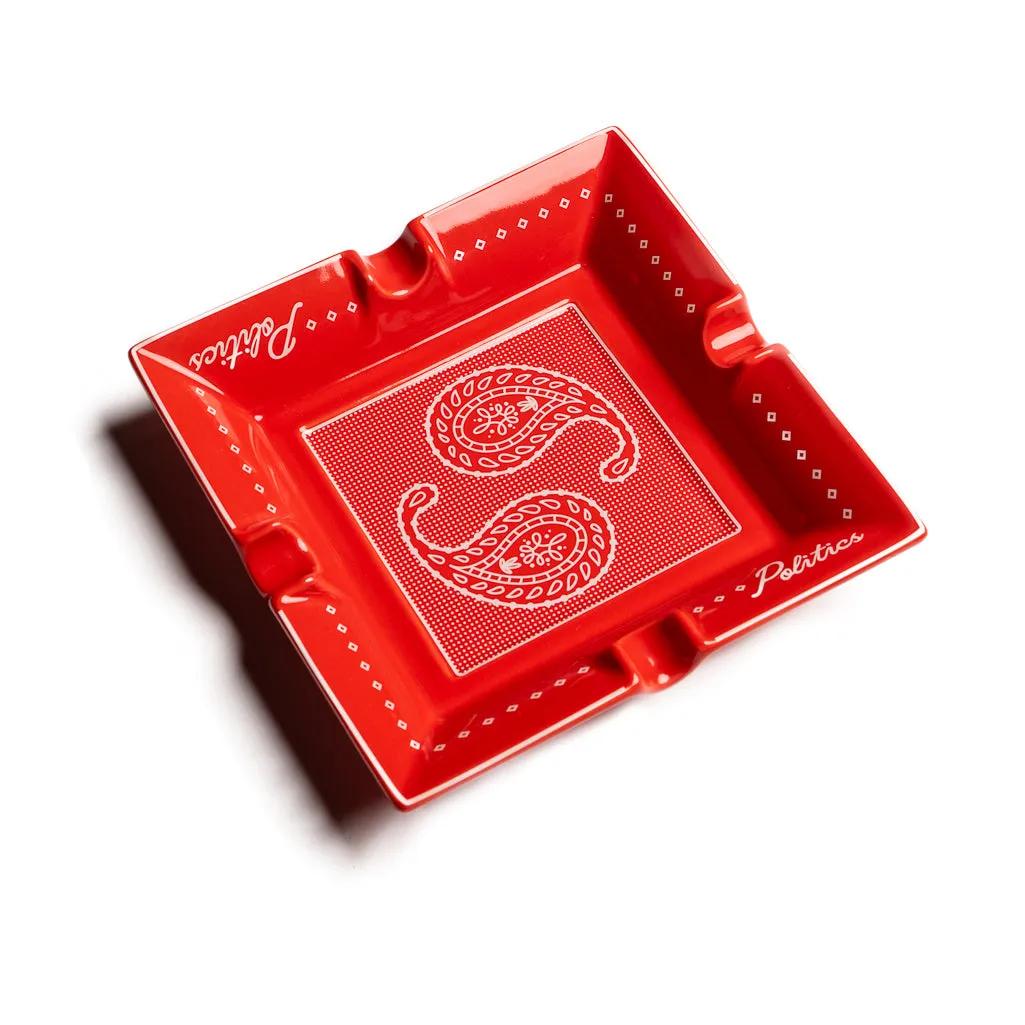 Politics Paisley Tray - Red