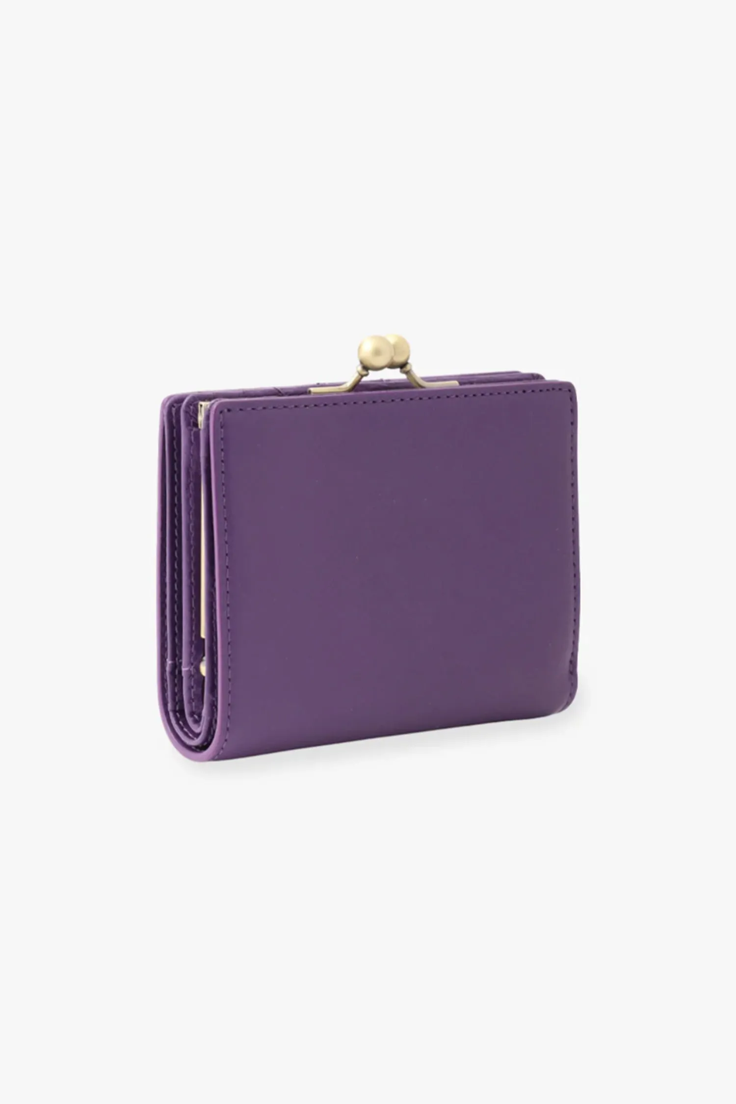 Purple Retro Button Small Wallet Annasui