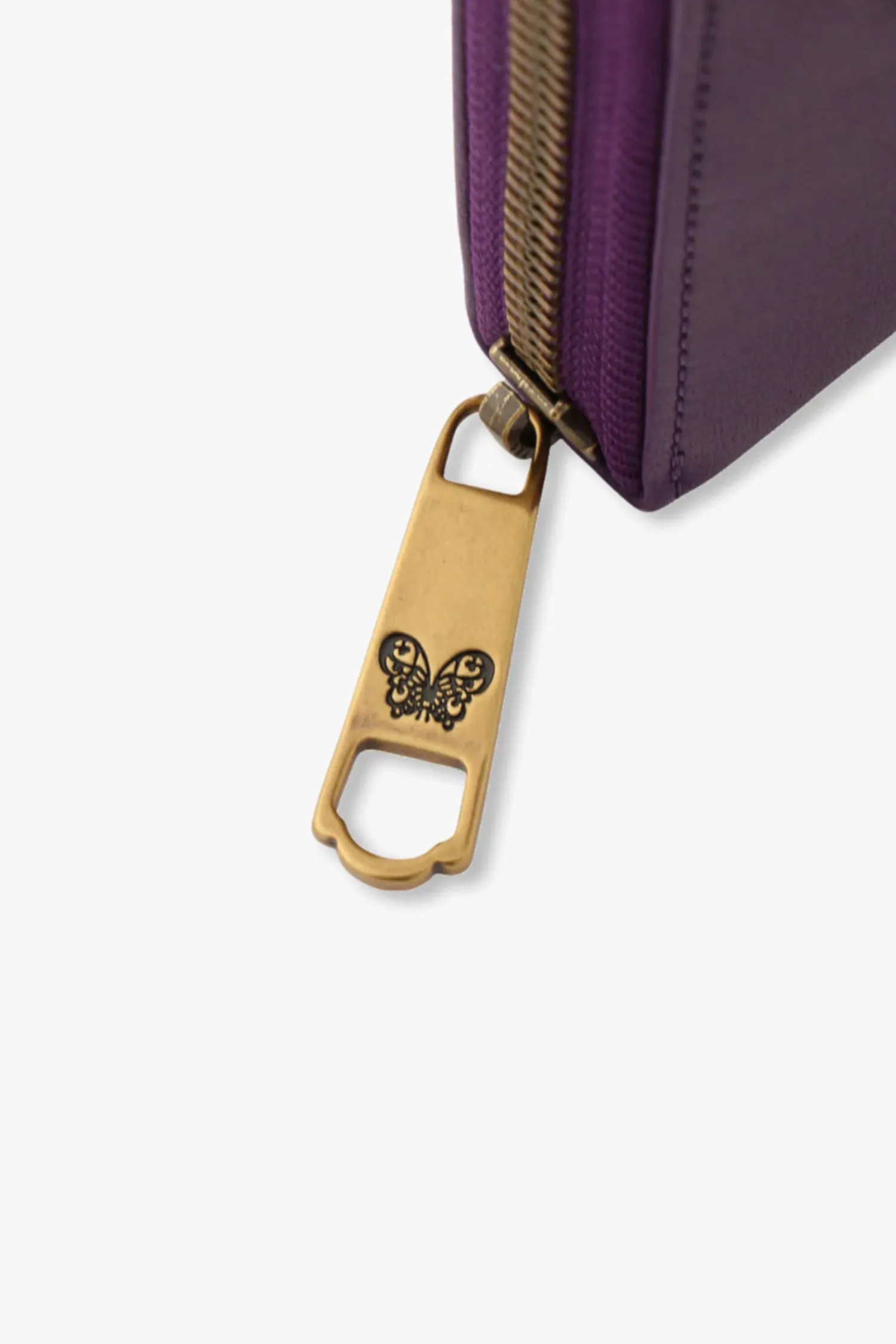 Purple Retro Button Wallet Annasui