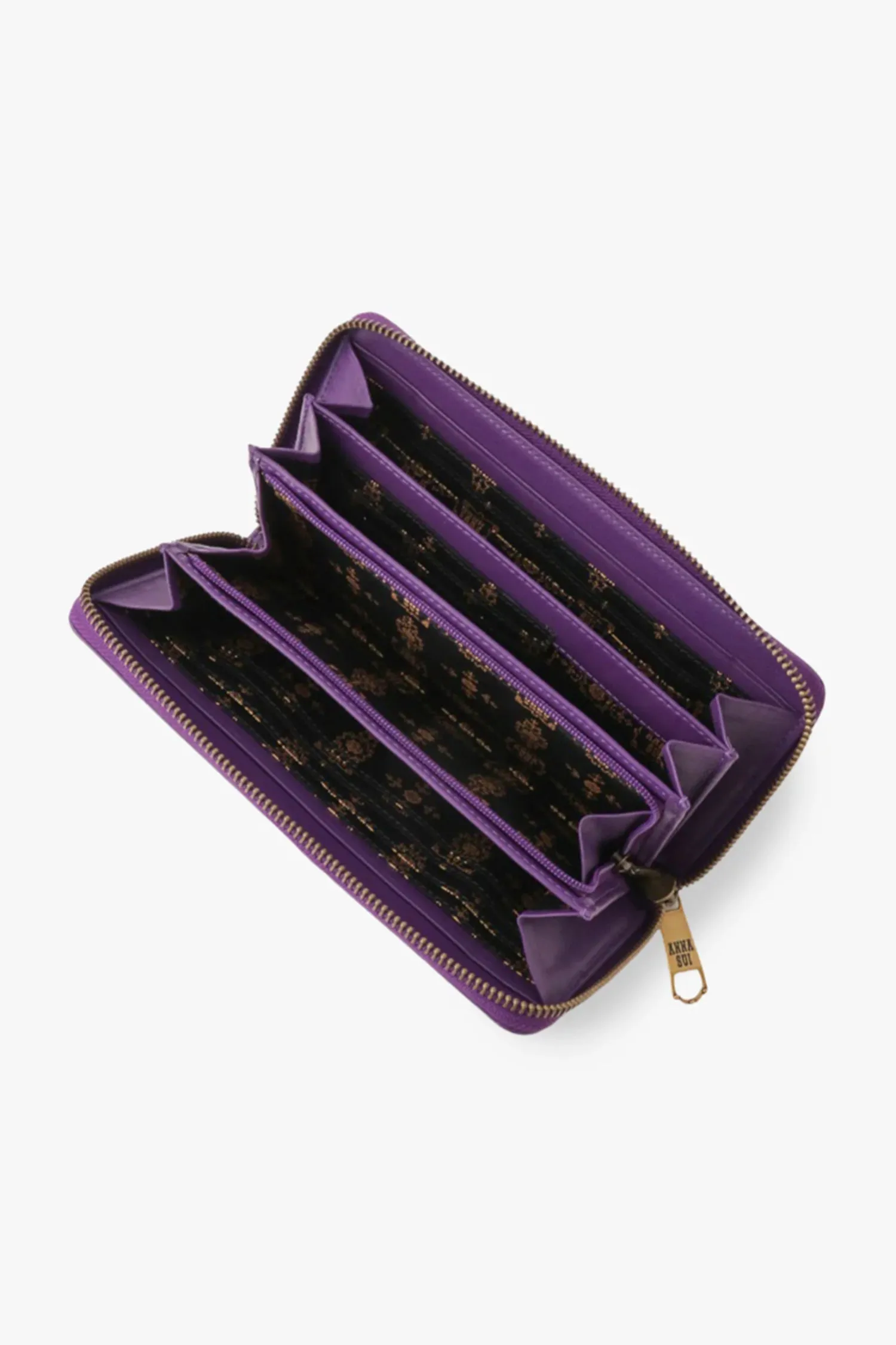 Purple Retro Button Wallet Annasui