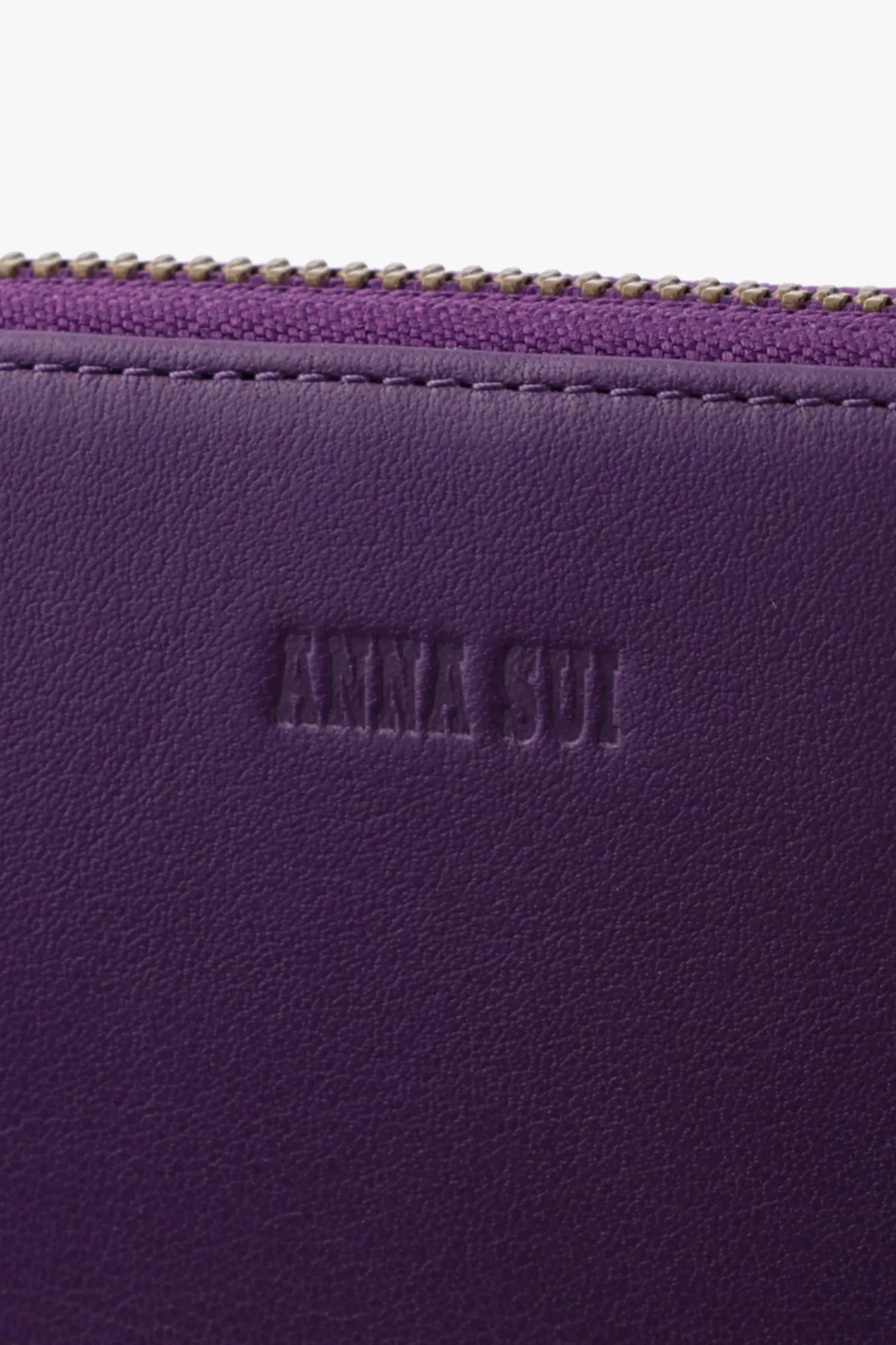 Purple Retro Button Wallet Annasui