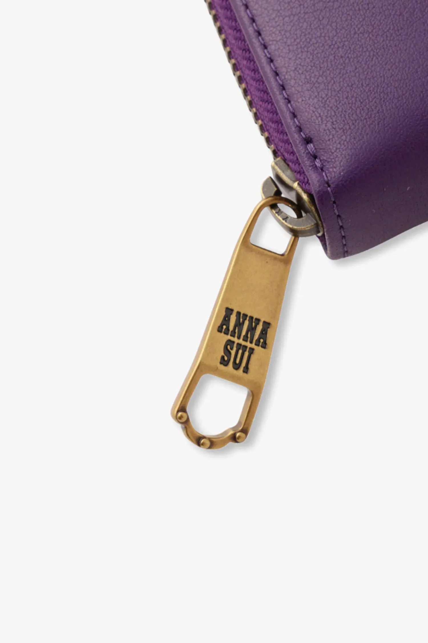 Purple Retro Button Wallet Annasui