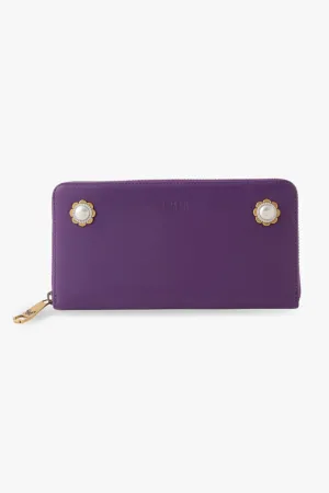 Purple Retro Button Wallet Annasui