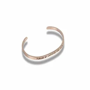 "Fueled By Caffeine And Faith" Rose Gold Embracelet