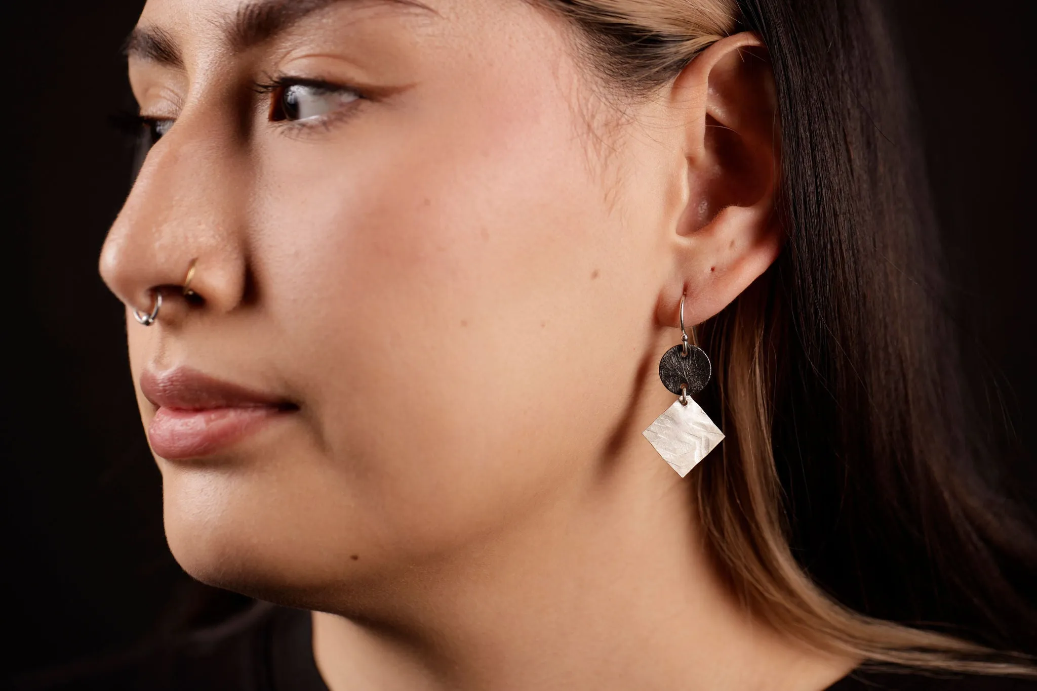 Radiant Disc Dangle Earrings