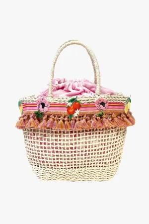 Raffia Tassel Bag-Pink Annasui