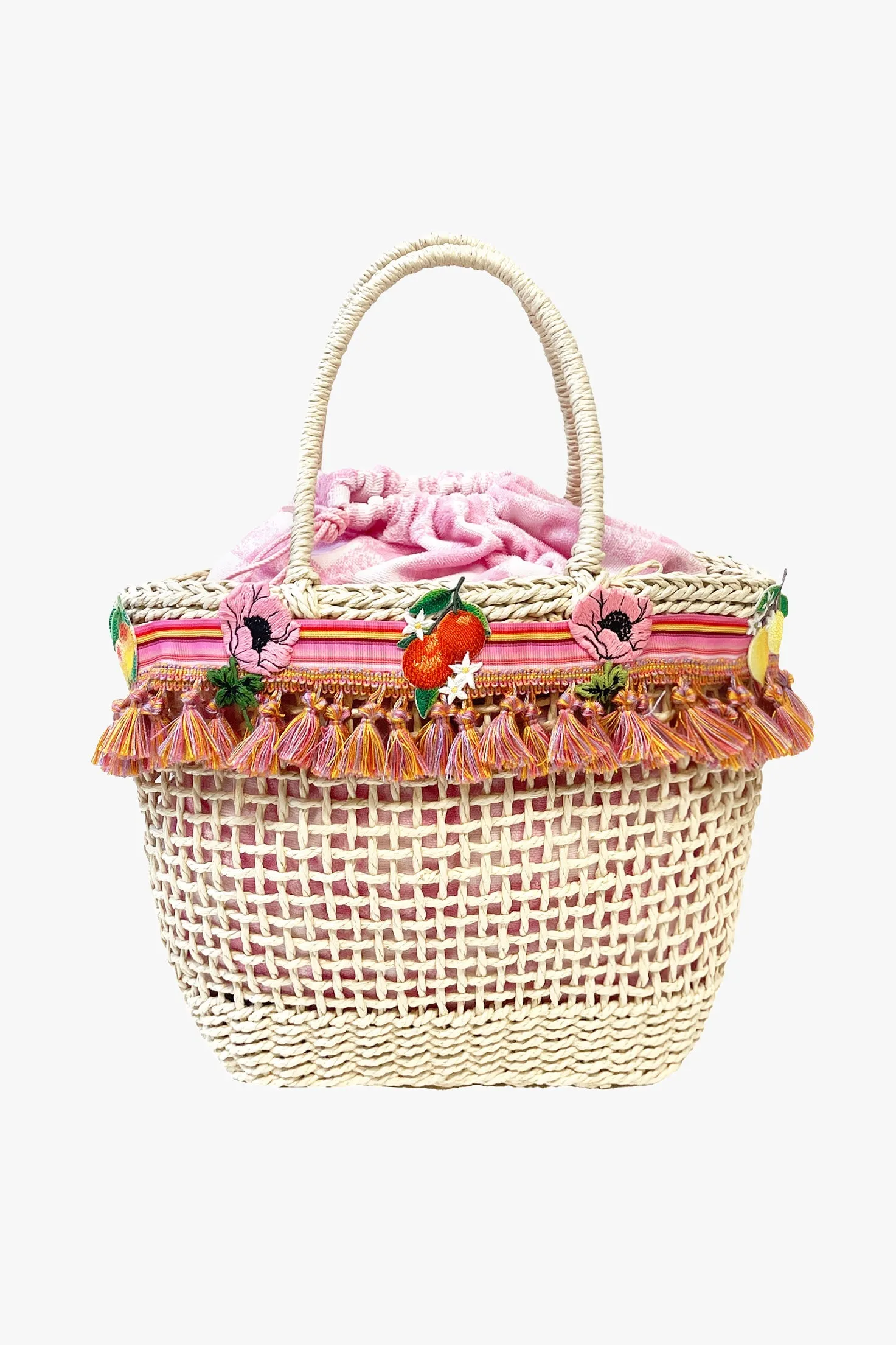 Raffia Tassel Bag-Pink Annasui