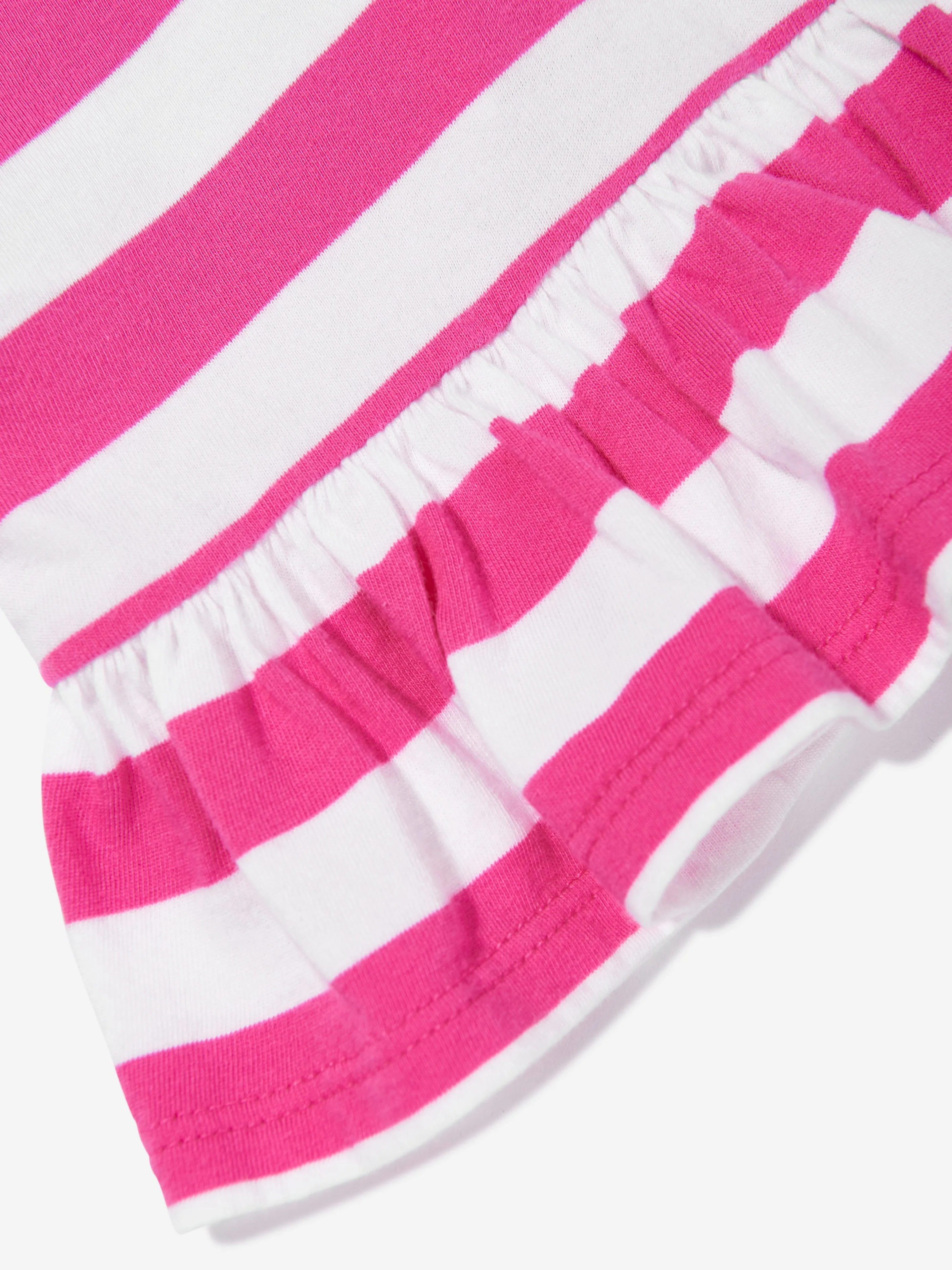 Ralph Lauren Baby Girls Striped Polo Bear T-Shirt in Pink