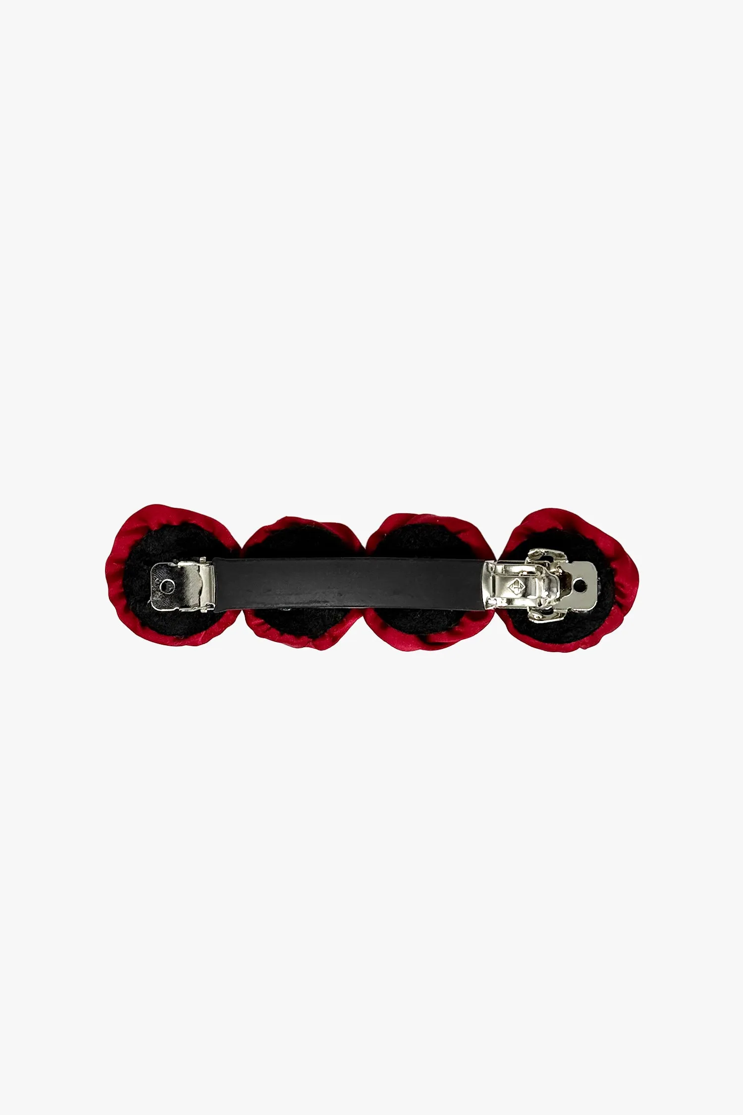 Red Rosette Charm Barrette Annasui