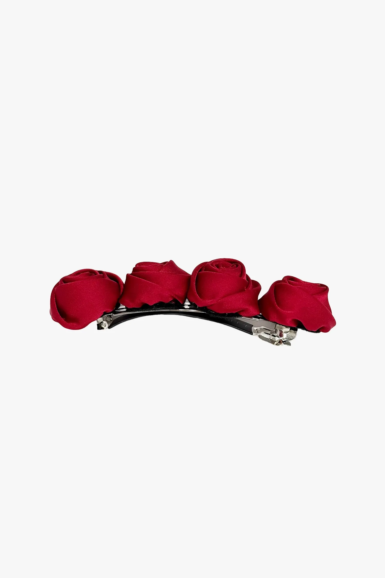 Red Rosette Charm Barrette Annasui