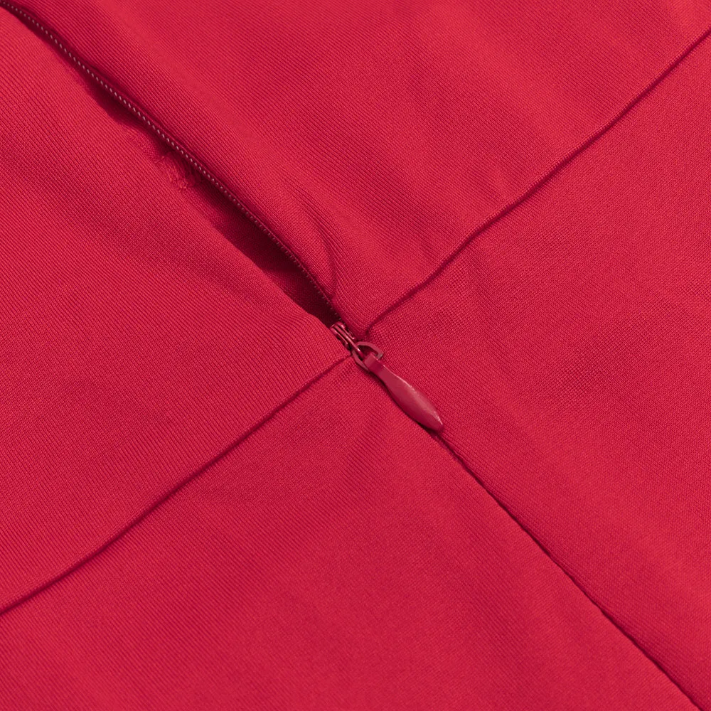 RED TUBE TOP ONE SHOULDER RIBBON DRESS Gloria Lanvin