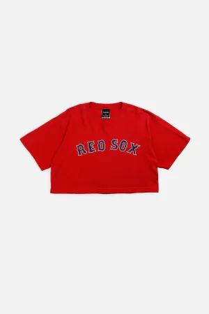 Rework Boston Red Sox MLB Crop Tee - L Frankie