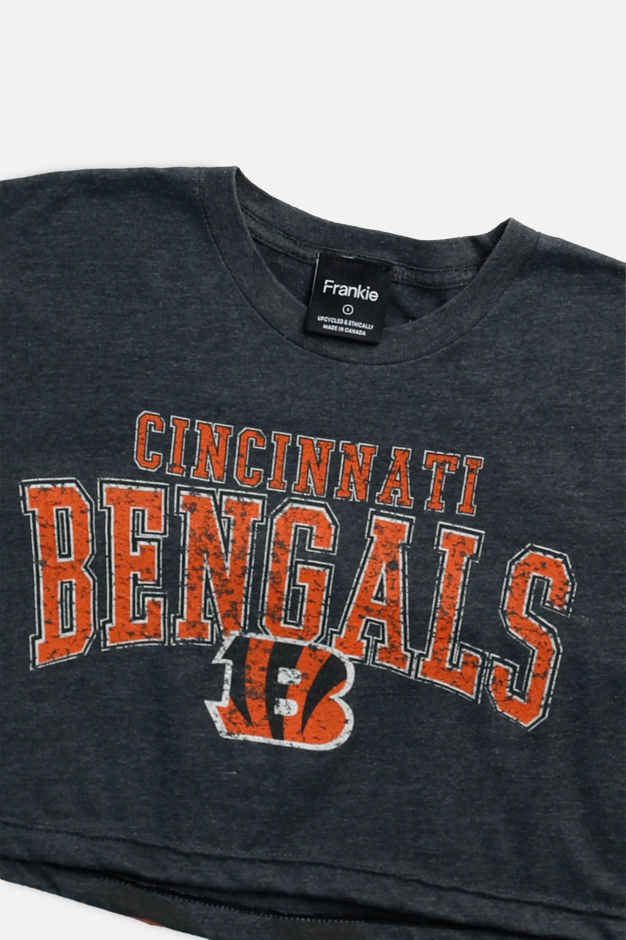 Rework Cincinnati Bengals NFL Crop Tee - S Frankie