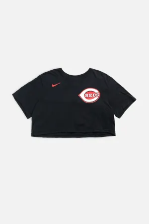 Rework Cincinnati Reds MLB Crop Tee - L Frankie