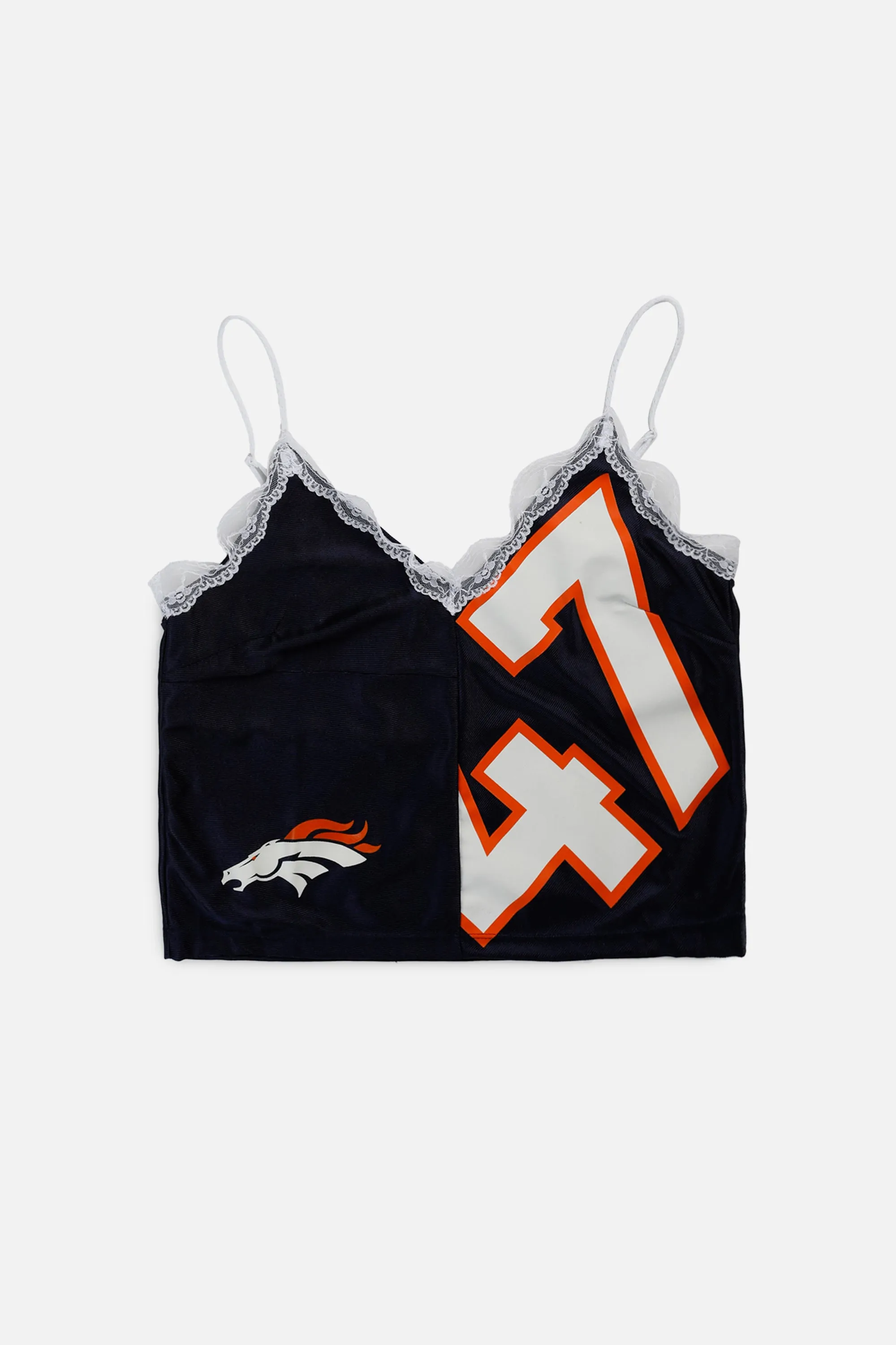 Rework Denver Broncos Lace Tank - M Frankie