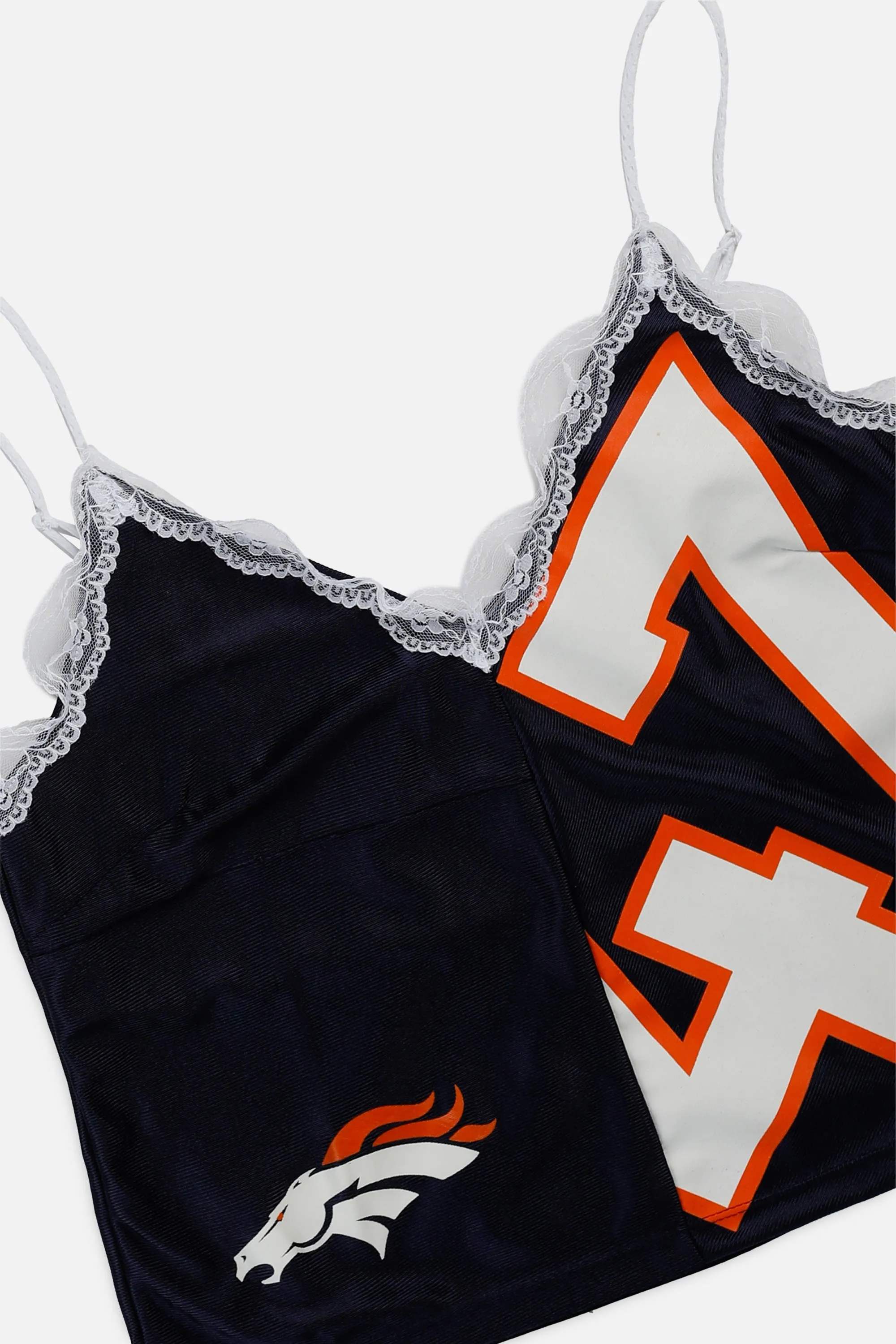 Rework Denver Broncos Lace Tank - M Frankie