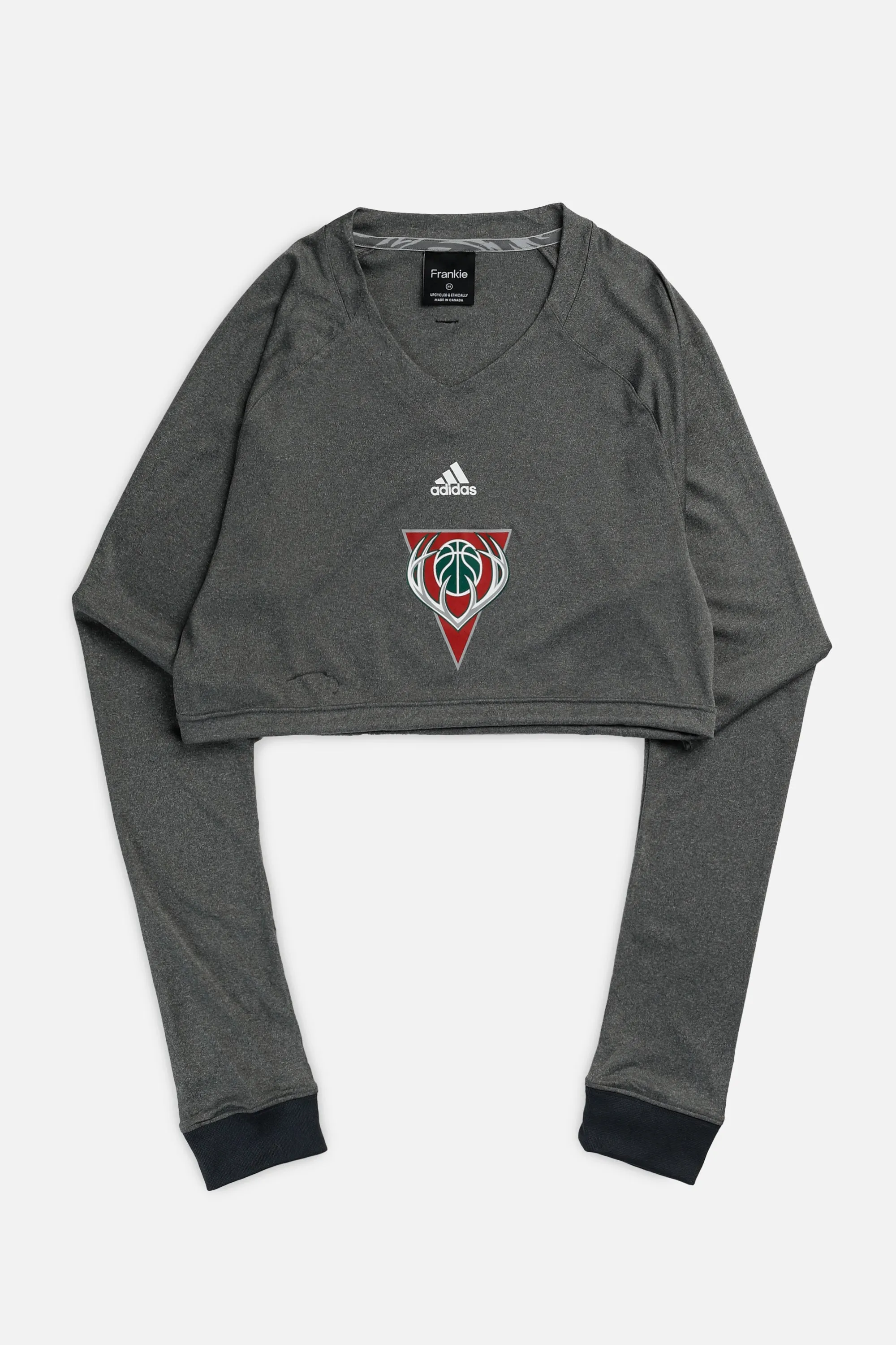 Rework Milwaukee Bucks NBA Crop Long Sleeve Tee - XS Frankie