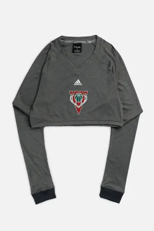 Rework Milwaukee Bucks NBA Crop Long Sleeve Tee - XS Frankie