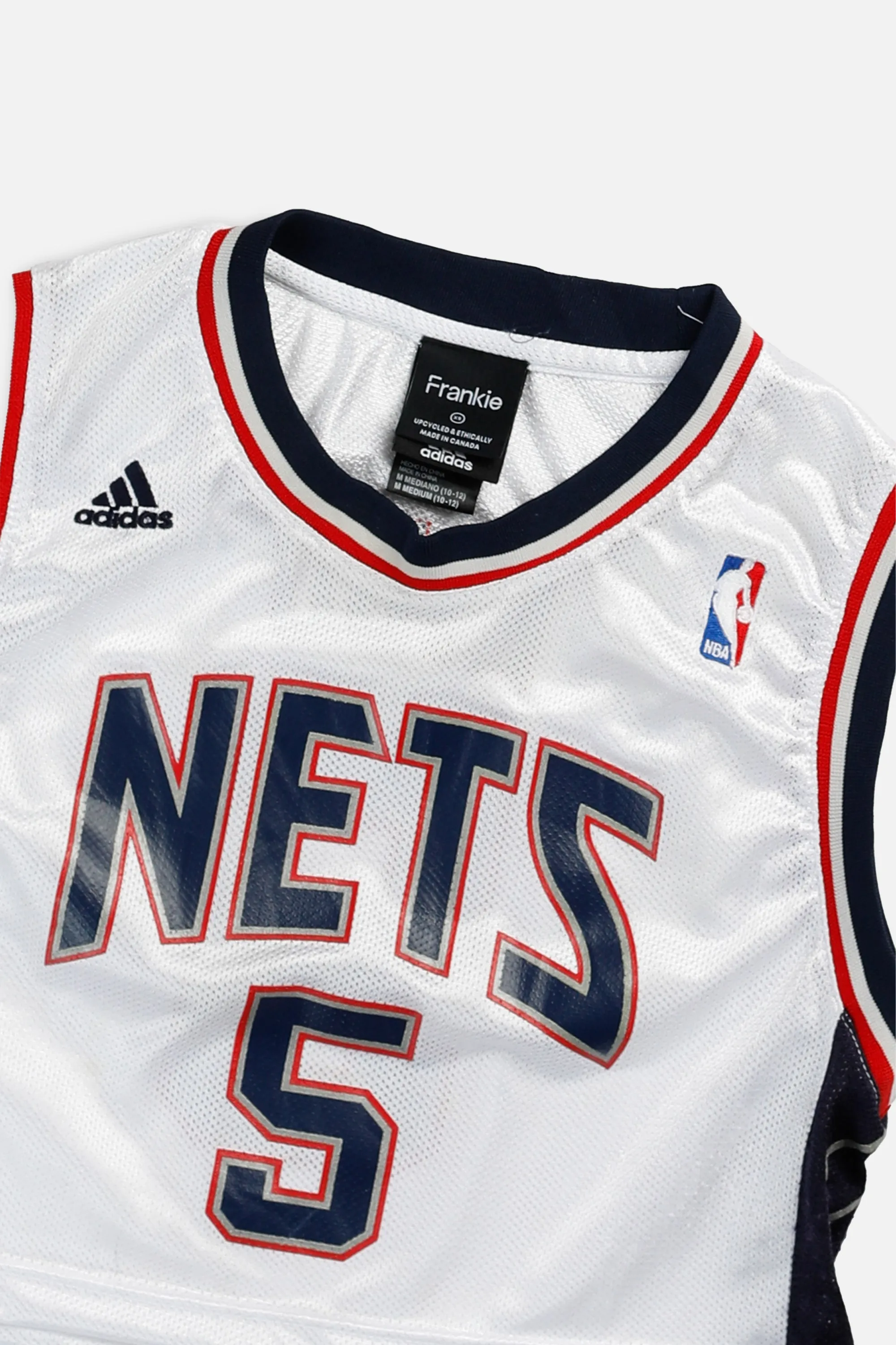 Rework New Jersey Nets NBA Crop Jersey - XS Frankie