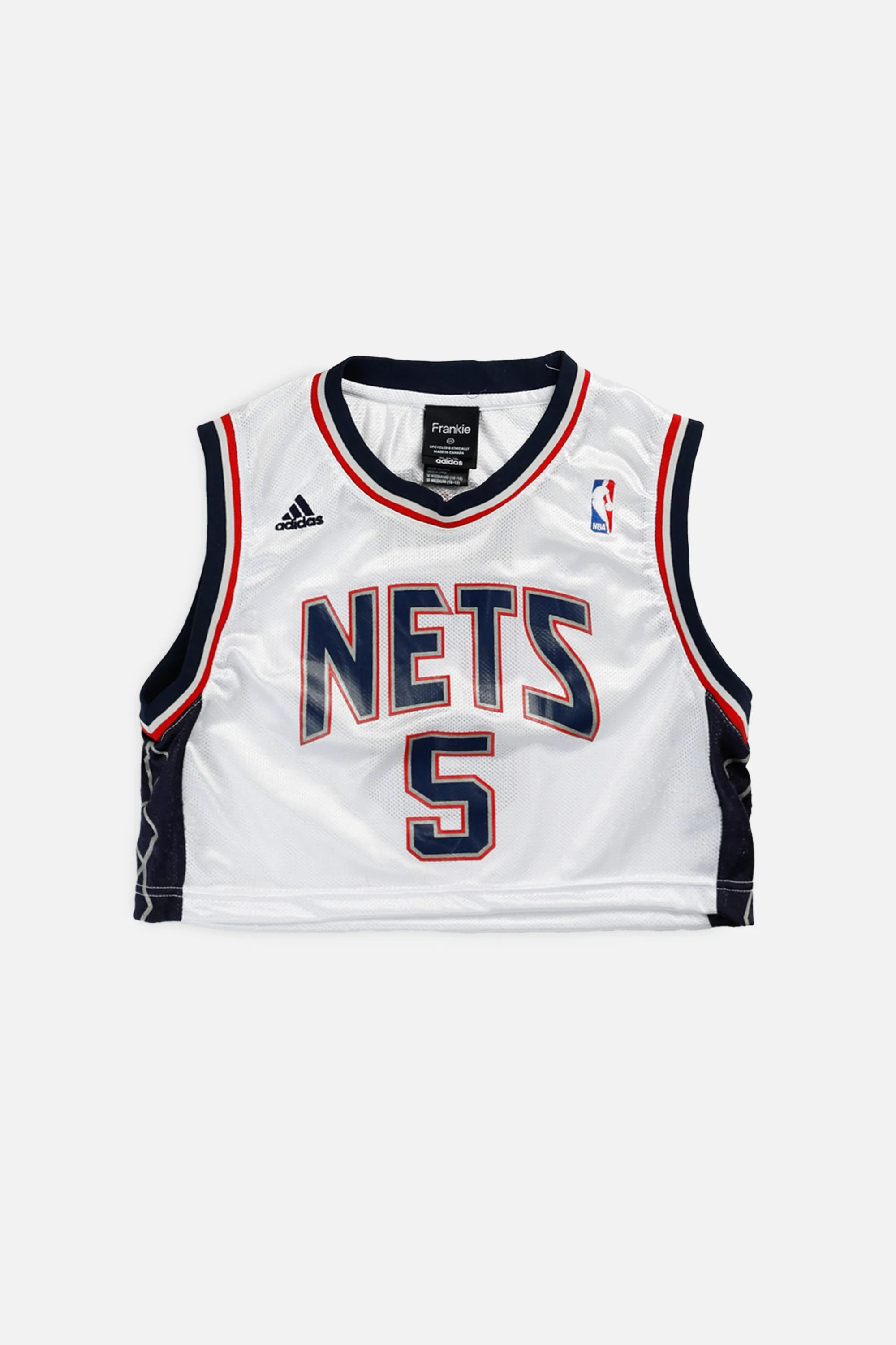 Rework New Jersey Nets NBA Crop Jersey - XS Frankie