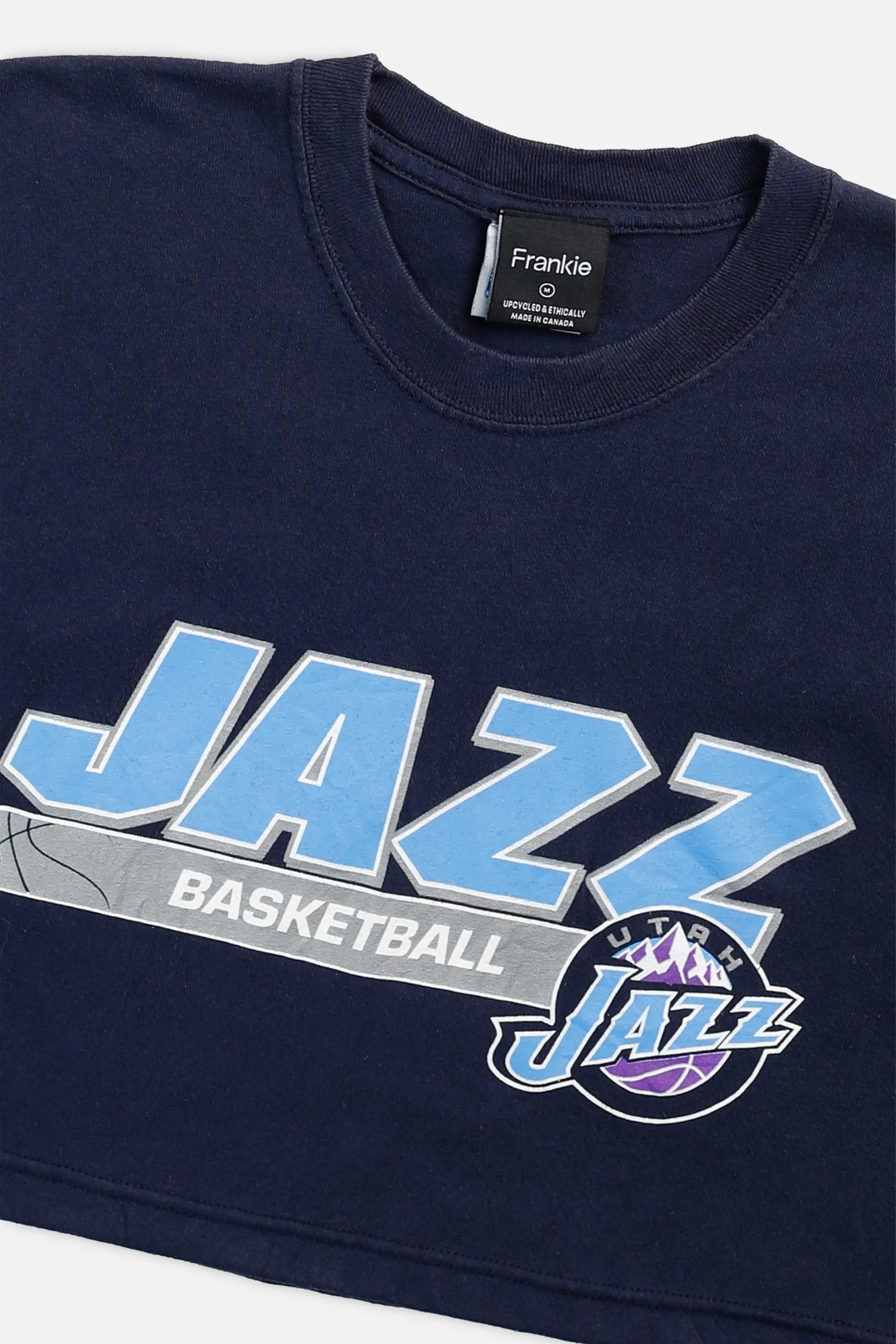 Rework Utah Jazz NBA Crop Tee - M Frankie