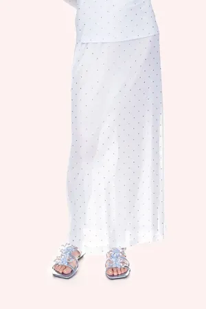 Rhinestone Mesh Skirt Annasui