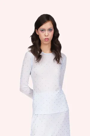 Rhinestone Mesh Top Annasui