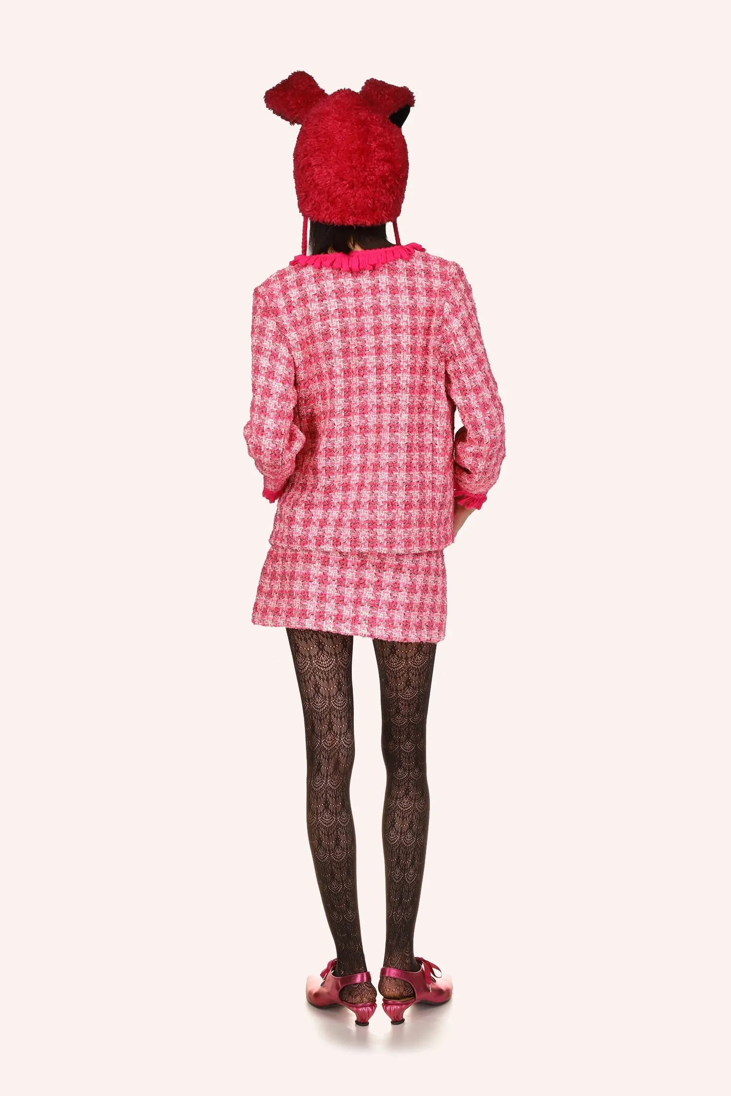 Ribbon Chenille Tweed Jacket Annasui
