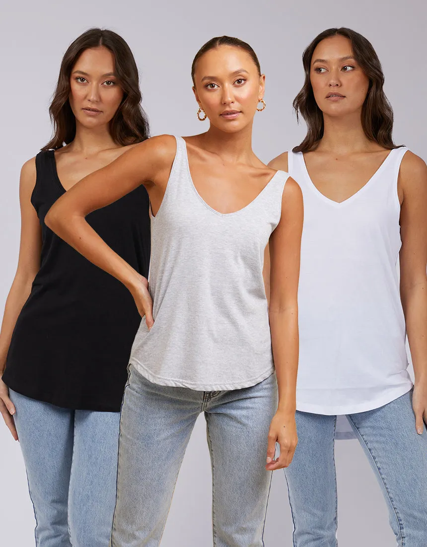 Ricky Tank 3pk Wht/Blk/Grm