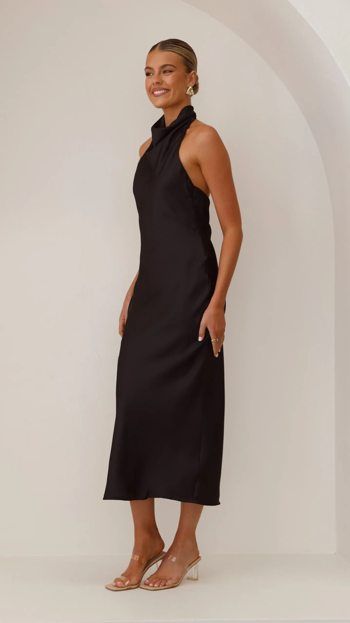 Rina Maxi Dress - Black Billy J