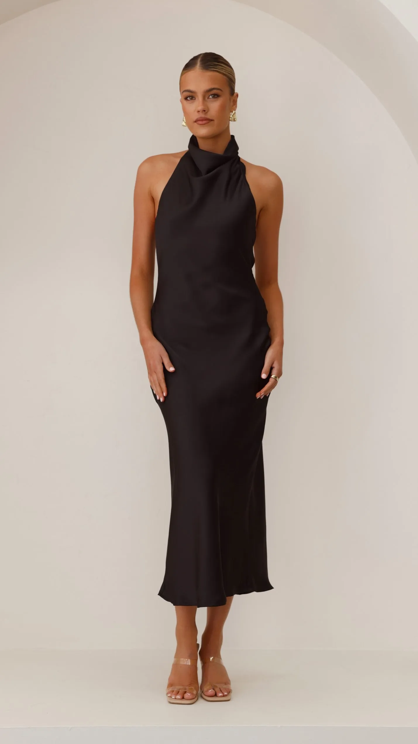 Rina Maxi Dress - Black Billy J