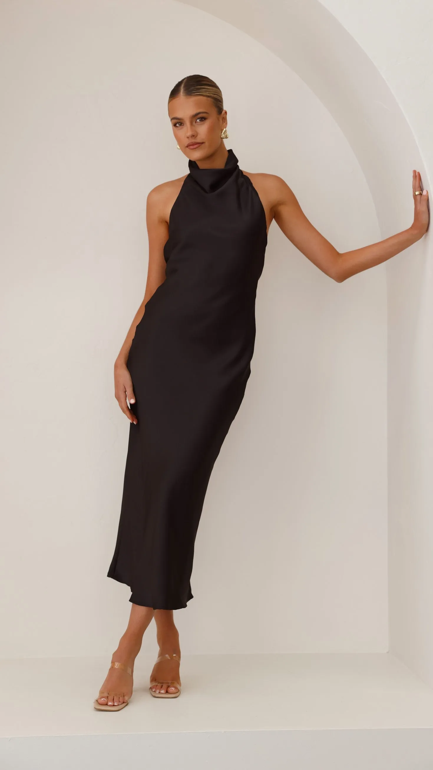 Rina Maxi Dress - Black Billy J