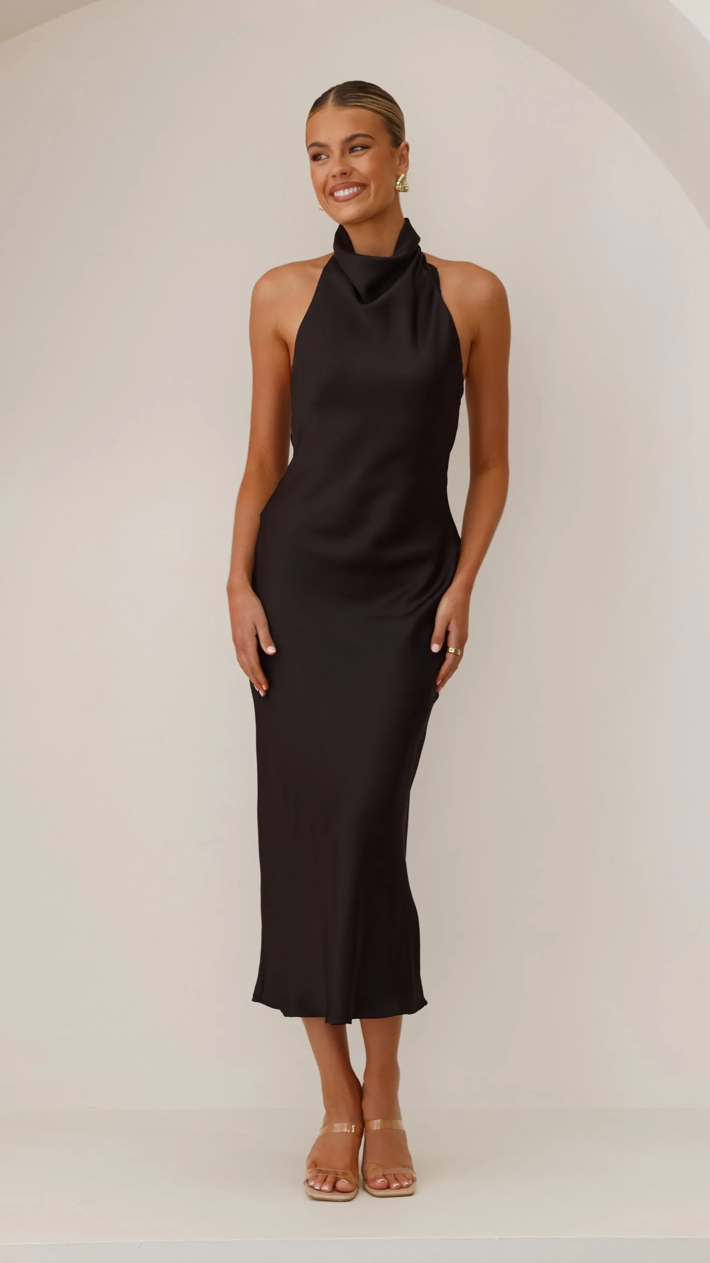Rina Maxi Dress - Black Billy J