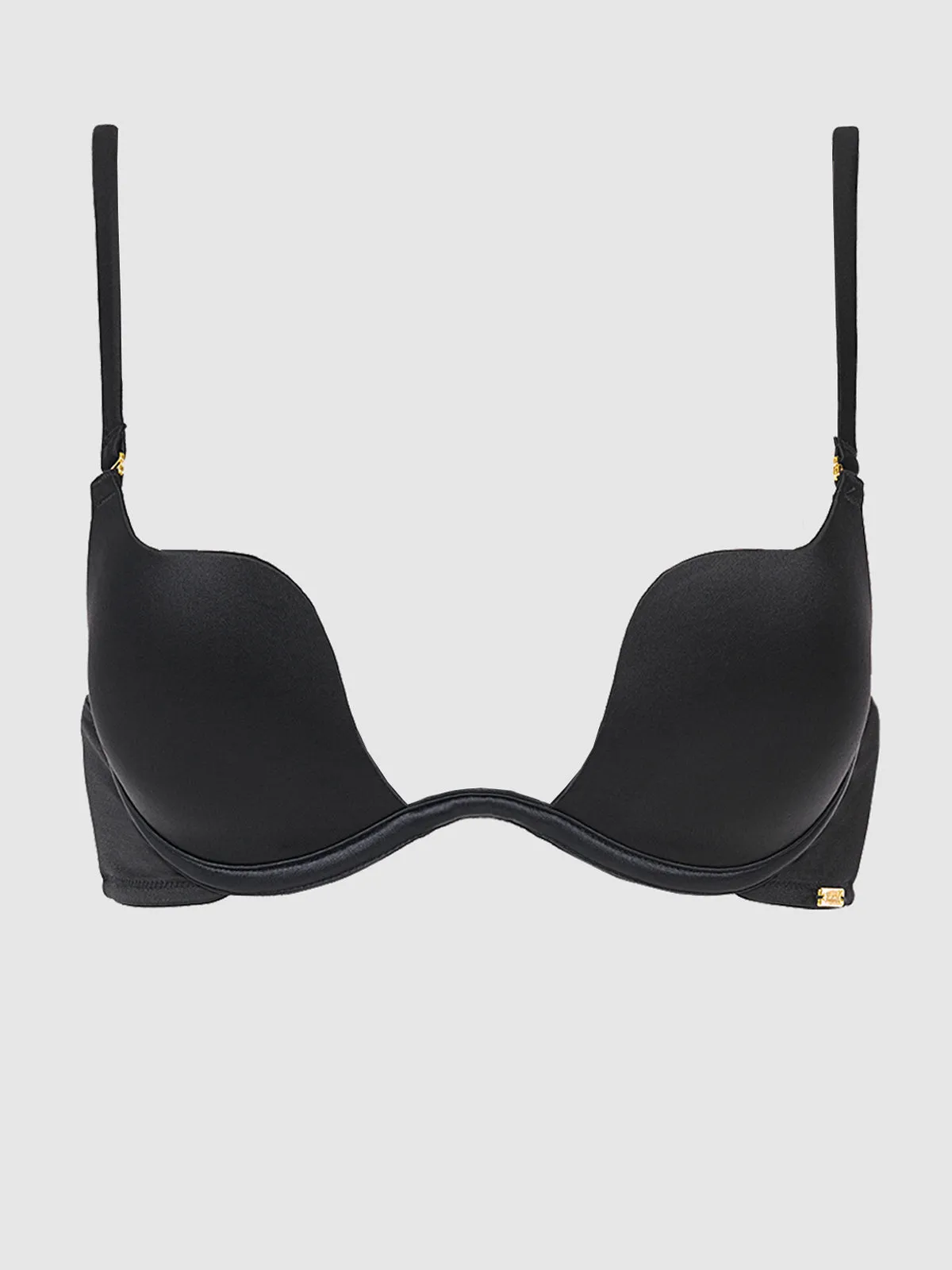 Rising Star Plunge Push Up Bra in Liquid Satin by Frederick's of Hollywood