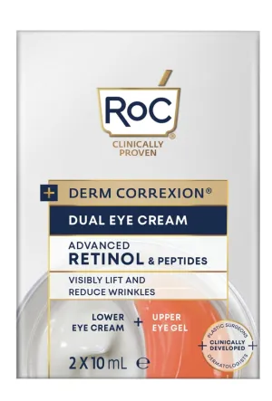 RoC Skincare  Derm Correxion Dual Eye Cream - Advanced Retinol & Peptide 2 x 10ml NIB