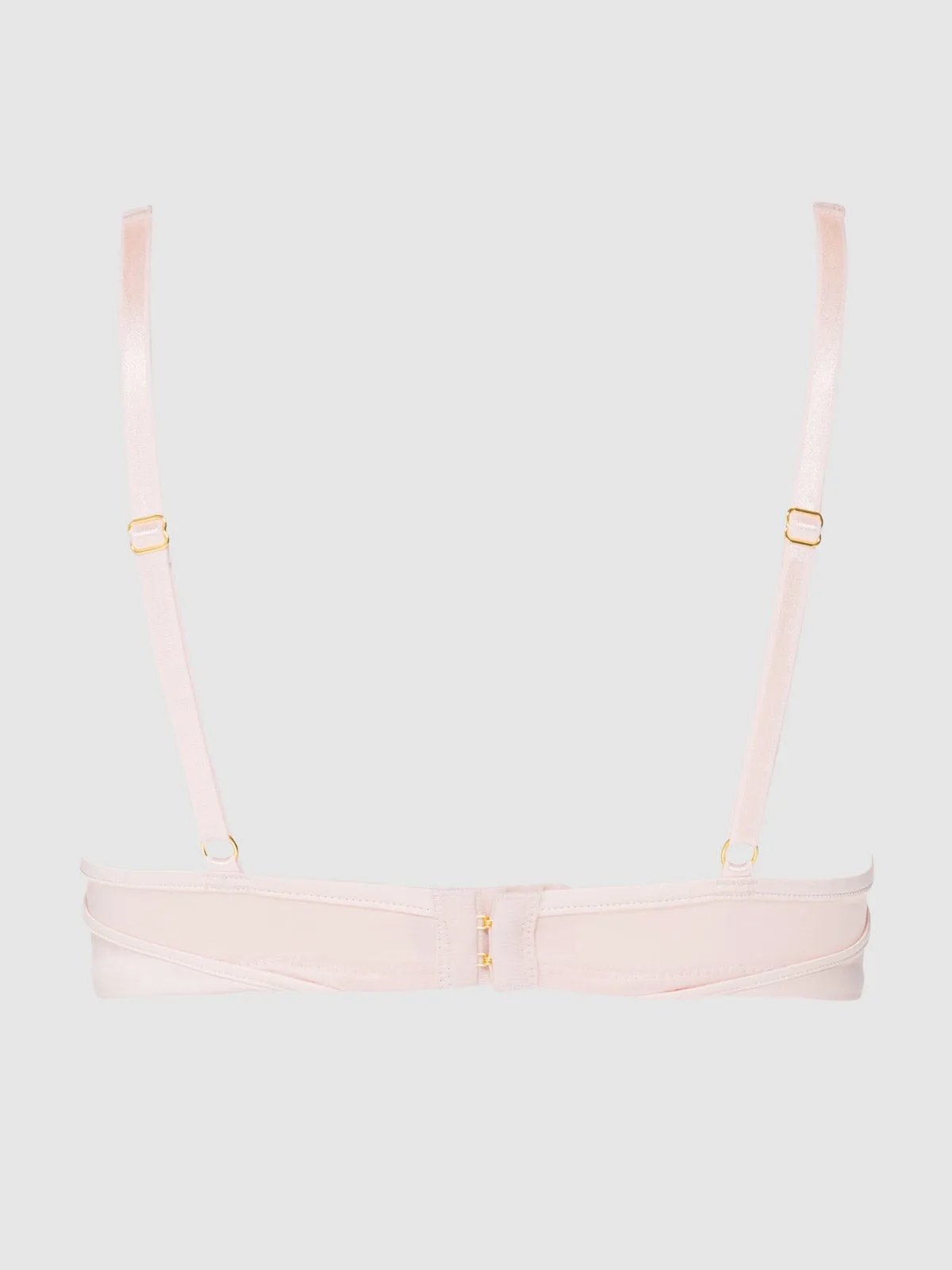 Rosalind Satin Half Cup With Lace Trim Bra by Frederick's of Hollywood