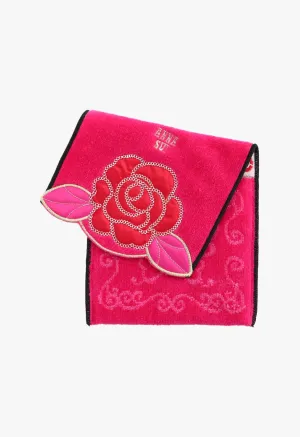 Rose Applique Pocket Washcloth Annasui