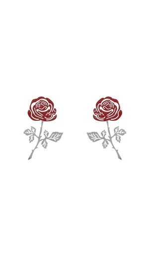 ROSE-COLORED HOLLOW FLOWER ALLOY EARRINGS Gloria Lanvin