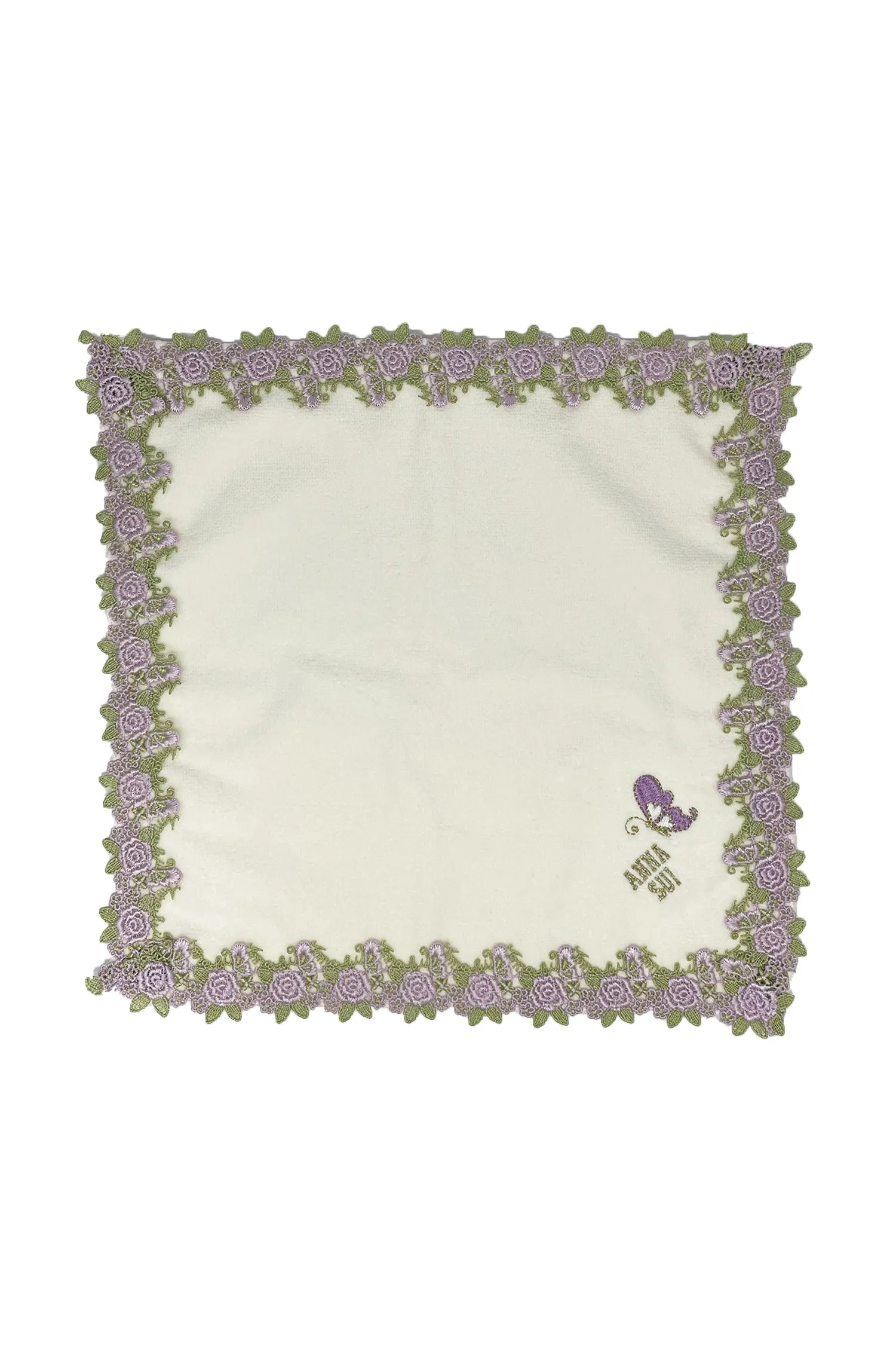 Rose Embroidery Washcloth Annasui