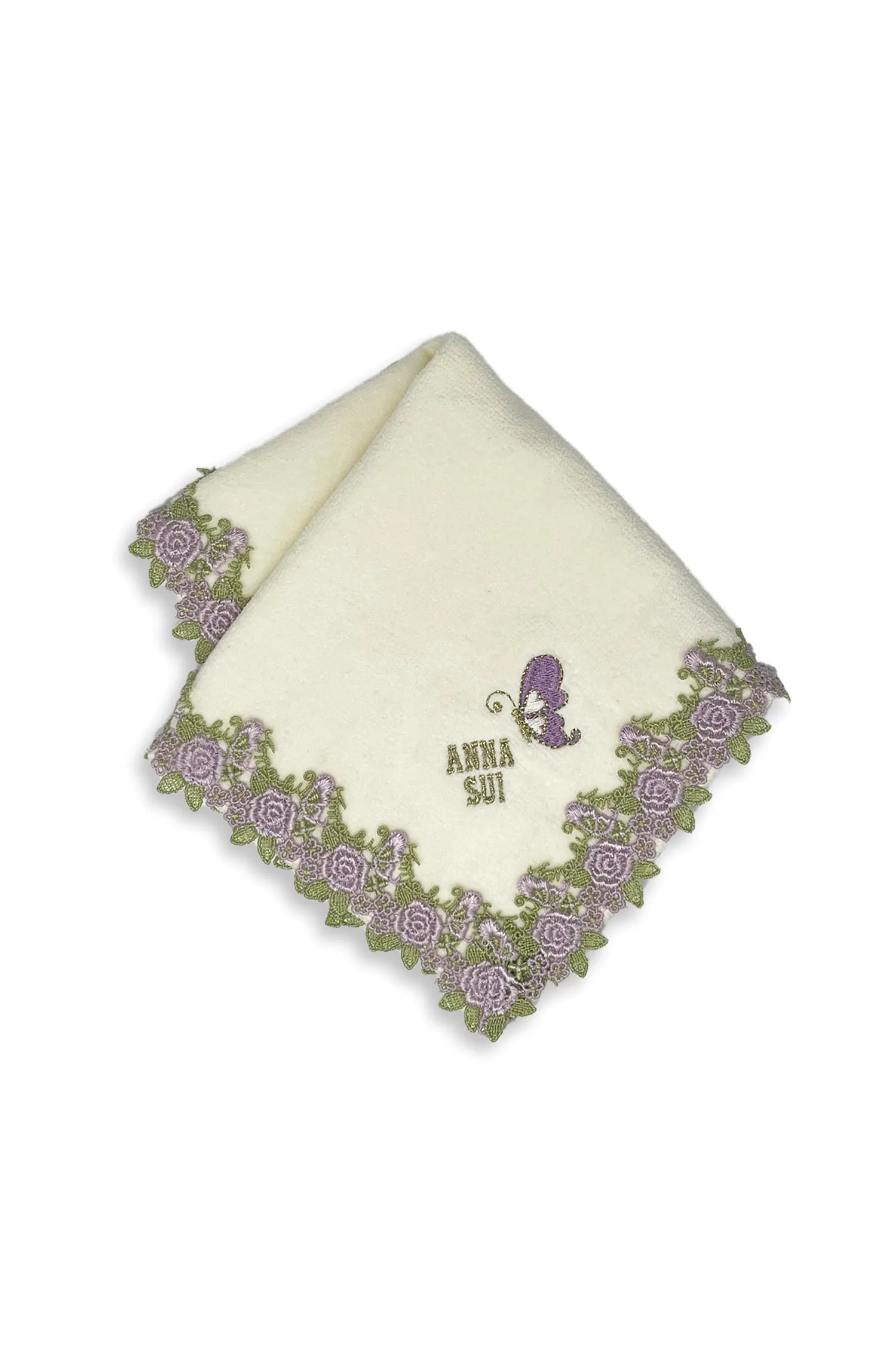 Rose Embroidery Washcloth Annasui