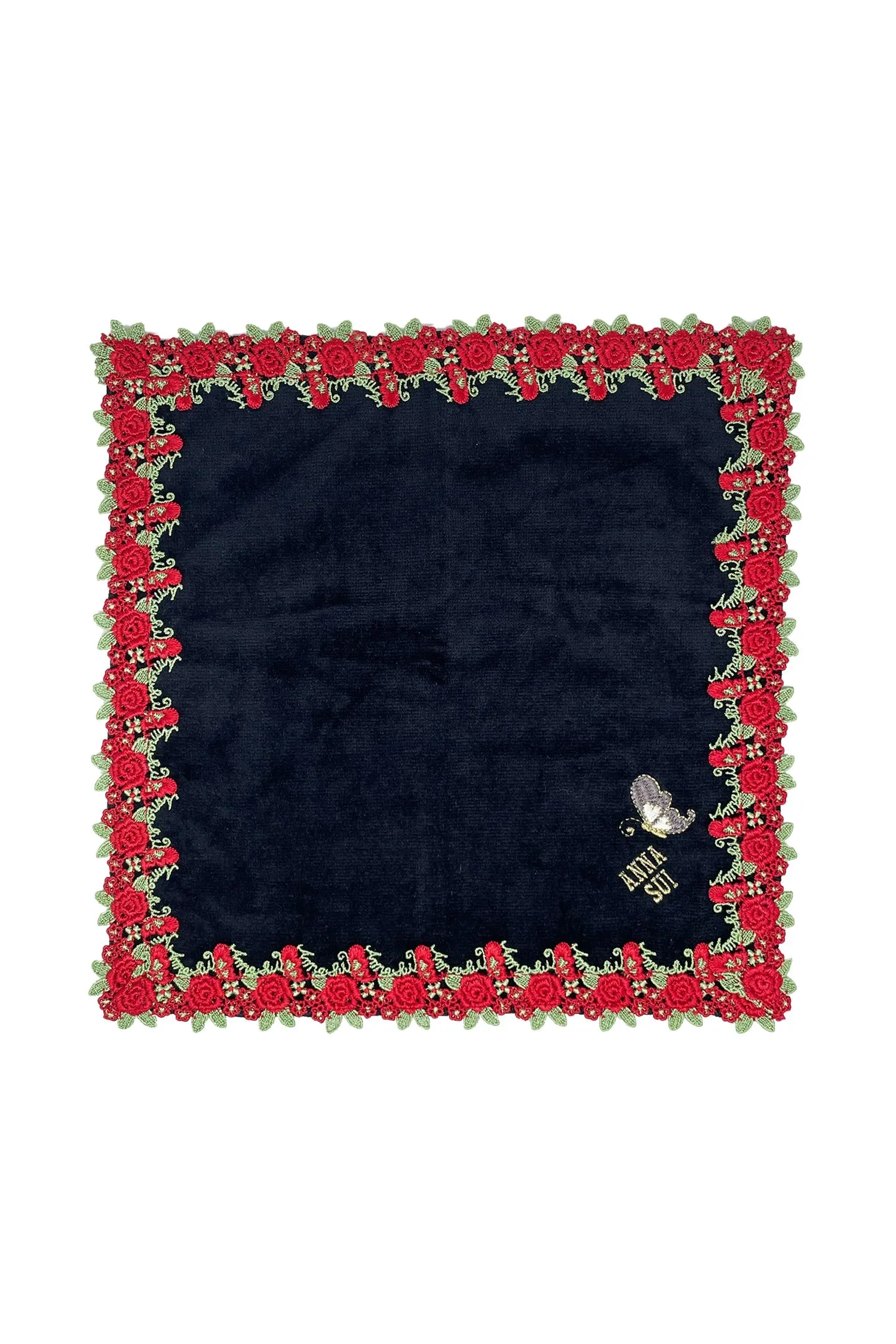 Rose Embroidery Washcloth Annasui