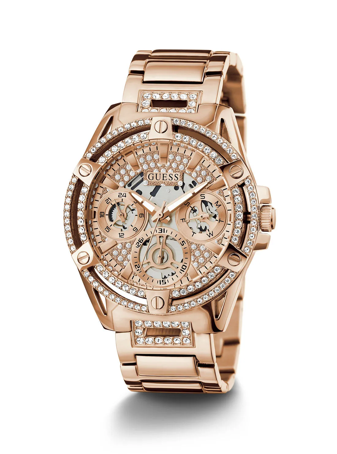 Rose Gold Crystal Queen Watch Guess